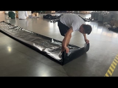 Kayu Tarp Truck Load Cover Tugas berat PVC Flatbed Tarp16x27+4x8